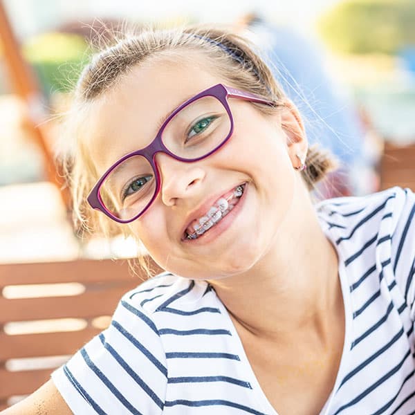 TraditionalDentalBraces Girl with traditional dental braces